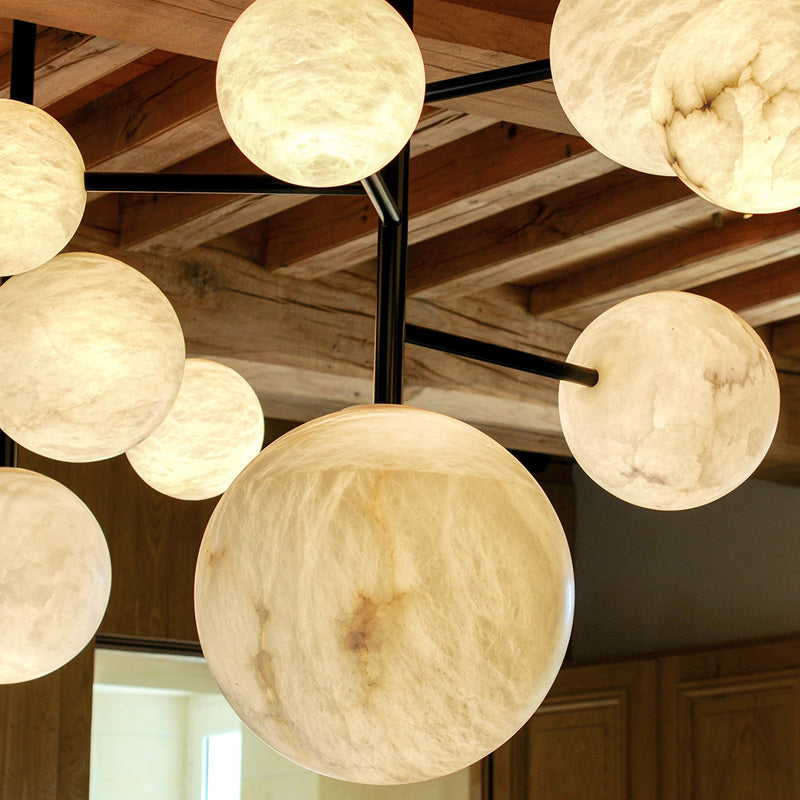 Logan Modern Alabaster Pendant Light for Kitchen Island