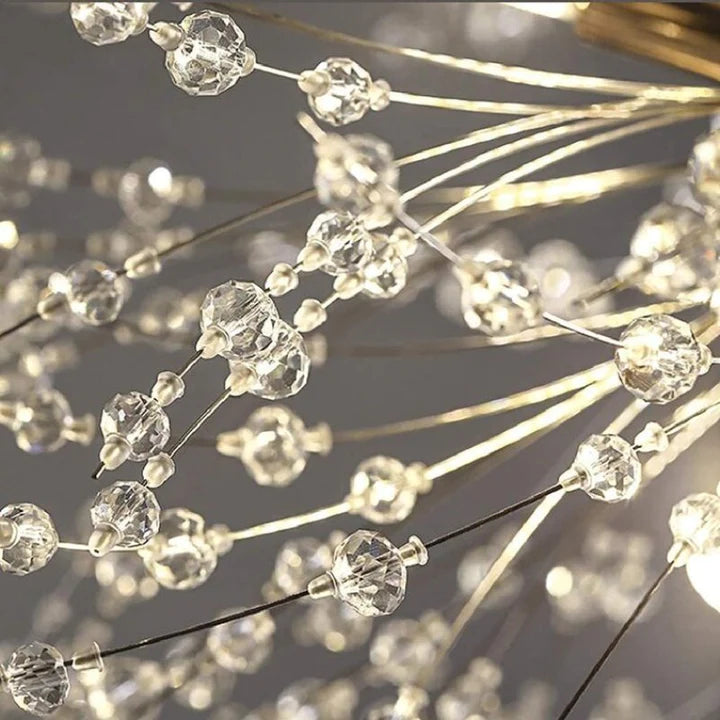 Glenn Modern Golden Crystal Long chandelier Diameter 28 Inch 35 Inch