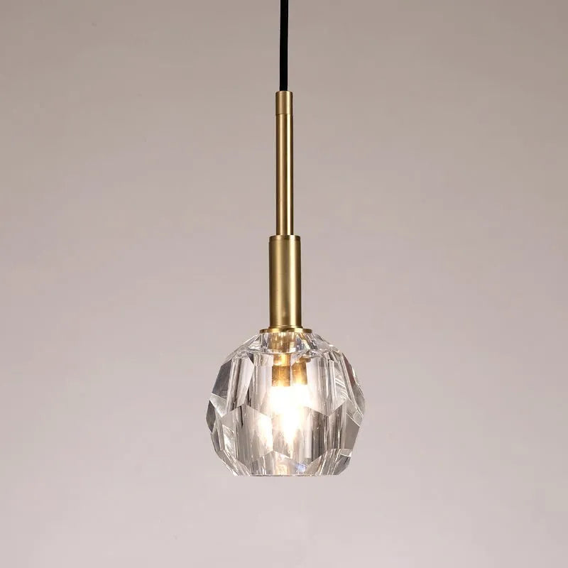 Single Crystal Ball Pendant Mini Lighting